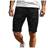 EMATOP Herren Baumwolle Cargo Shorts Sommer Kurze Hosen Vintage Einfarbig Freizeithose mit Taschen Chino Hose Elastische Taille Cargohose Regulär Fit Locker Laufshorts Sporthose für Männer