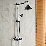 Regenduschkopf Duschbrause Ölgerieben Bronze Keramik Porzellan Griff Mischbatterie