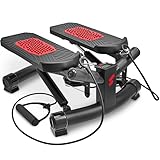 Sportstech 2in1 Twister Stepper mit Power Ropes - Deutsche Qualitätsmarke - STX300 Drehstepper & Sidestepper für Anfänger & Fortgeschrittene, Up-Down-Stepper mit Display, Hometrainer Widerstand