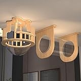 YLLSMGS Kletterwand Katze Katzenkletterwand Set für Katzen Transparentes Acryl, Deckenmontage Zum Klettern und Schlafen