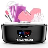 Forever Speed 4L Paraffinbad für Hände und Füße Arthrose, Paraffinbad Wärmer mit Manueller/Auto-Modus Paraffinbad Hände Füße Set mit 1350g Paraffinwachs und Handschuh, 230W
