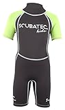 SCUBATEC 3mm Kindershorty Kids Wave, schwarz-grün, 116-122 (XS)