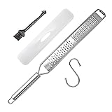 SHOWERORO 1 Satz Schäler Zitronenreibe Zitronenschale Reibe Schokoladenschneider Käsereibe Zitrusschale kitchen accessories mutfak aksesuarları Käserasierer Käseheber Rostfreier Stahl Silver