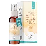 Little Wow® - Daily Vegan Vitamin B12 Spray | Speziell für Kinder I Für 195 Tage | Multivitamin | Vitamine | 10 µg Tagesbedarf pro Sprühstoß