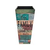 Rebecca Mobili Innenraum-Schirmständer, Vintage-Schirmständer, MDF Baumwolltuch, Dekorativ Für Den Eingangsbereich - Maße: 50 × 21 × 21 (H×W×T) - Art. RE6625