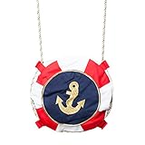 NET TOYS Matrosin Tasche mit Anker Umhängetasche Navy Girl Matrosen Damentasche Marine Damenhandtasche