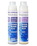 FIBERTEC Set Down Wash Eco Daunenwaschmittel flüssig 250ml & Woll Wash Eco Wollwaschmittel flüssig 250ml, Biologisch abbaubar, Made in Germany