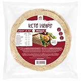 Lowcarbchef - Keto Tortilla Wraps (6 Stück) | 1,8g Kohlenhydrate pro Wrap | Vollkorn | 90% weniger Kohlenhydrate | Low Carb & KETO - für Quesadilla, Pizza (1-er pack, 240, gramm)