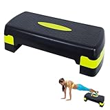 Steppbrett Fitness Aerobic Stepper Höhenverstellbar Step Bench mit 2 Stufen (10/15cm), Hometrainer Fitnesstraining Workout Rutschfestes Trainingsgerät für Büro und Zuhause 68 x 28 x 15 cm
