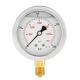 Manometer Analog 63mm Gasdruckanzeige 0-250Bar 0~3750PSI Für Wasser Luft Öl Dial Instrument Basis Eintrag G 1/4