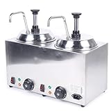 YXZQLOZ Kommerzieller Gewürzpumpenspender, 1600W Edelstahlsaucenspender, temperatureinstellbare Gewürze für Käsesauce, heiße Schokoladensauce, Ketchup