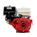 CCAUUB 15HP Gasmotor, 4-Takt 420cc 3600RPM Motor Kart Motor, Luftkühlung Benzinmotor Go Kart Engine Viertaktersatzmotoren Für Kompressor Scarifier Rasenmäher Pumpe Generator Mäher (Rot)