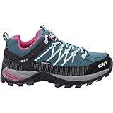 CMP Rigel Low Wmn Trekking Shoes Wp Damen Wanderschuhe, Dunkelblau Hellblau Deep Lake Acqua, 41 EU