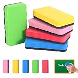 5 Stück Whiteboard Schwamm Magnetisch Set, Tafelwischer zur trockenen Entfernung von Schriften und Zeichnungen auf Tafeln, Abwaschbar und wiederverwendbar Whiteboard Eraser-Farbig