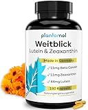 Weitblick - 180 Lutein Zeaxanthin Kapseln - Augenvitamine hochdosiert mit 44mg Lutein + 11mg Zeaxanthin + 11mg Beta Carotin & Vitamin A - 6 MONATSVORRAT