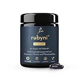 rubyni® VISION für Augen & Sehkraft (140 Kapseln) • Schwarze Johannisbeeren Extrakt mit Vitaminen & Mineralien • Natürliche Augenvitamine & Mineralstoffe • 100% Vegan