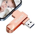 WIGONT USB-Stick 128 GB, USB-Stick für Telefone zum Speichern von mehr Fotos und Videos, die Phone Pen Drive komplett aus Metall als Geschenk. USB-Stick kompatibel mit 1OS Port, Typ-C Port,