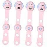 Toddmomy 4 Stück Teiliges Selbstklebend Verstellbare Schranksicherungen für Drehbare Kindersicherung mit Strapazierfähigem Klebestreifen