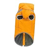 Totority 1 Stück Hundemantel für Große und Atmungsaktiv Reflektierend aus Strapazierfähigem Polyester für Regenwetter in Elegantem Ingwer Gelb