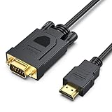 BENFEI HDMI zu VGA Konverter-Kabel 1,8M, Unidirektional HDMI zu VGA D-SUB 15 Pin M/M Unterstützung Volles 1080P Signal von HDMI Eingang Laptop HDTV zu VGA Ausgang Monitoren Projektor,Fernsehapparat