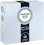 MISTER SIZE Kondome – Extra Dünn & Hauchzart – Gefühlsecht & Extra Feucht – Perfekte Passform – Aus Naturkautschuk-Latex für Natürliches Gefühl & Höchste Sicherheit (36er Pack, 49mm)