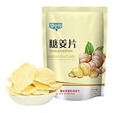 BaiLiSnacky Kandierte Ingwer in Scheiben | 500 G | Kandierte Frucht Ideal Zum Backen & Snacken Würfel Der Goldgelben Scheiben Mild Im Geschmack