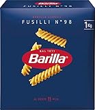 Barilla Pasta Klassische Fusilli n.98 aus hochwertigem Hartweizen immer al dente, 1 kg