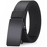 Amllaing Automatik Gürtel Herren, Arbeitsgürtel Herren, Nylon Koppelgürtel Herren, mit Metallschnalle, Gürtel Herrengürtel Arbeitsgürtel für Geschäft Lässig Sport (Schwarz)