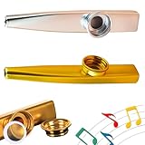 Kazoo,Kazoo Metall, Kazoo Membran Metallkazoo Musik Kazoo Percussion Instrument Metall Kazoo Vorschulspielzeug Musikgeräte für Kinder
