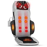 Oyajia Massagesitzauflage mit Wärmefunktion und Vibration, Rückenmassagegerät Massageauflage, Massagematte zur Entspannung zuhause und im Büro, Geschenke für Männer, Frauen
