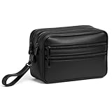 Sotala Herren Handgelenktasche XXL Echtleder Handtasche Geldbörse mit Reißverschluss – Dokumententasche mit Handschlaufe Organizer/Clutch Reise, Business & Freizeit-Tasche für Männer Schwarz