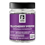 Bremer Gewürzhandel Tellicherry Pfeffer, ganz, edler Pfeffer für die Mühle mit intensiven Aromen zum Kochen und Backen, 90g im Glas