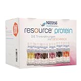 resource® Protein ist eine hochkalorische Trinknahrung mit hochwertigem Milcheiweiß und ballaststofffrei | Glutenfrei & Lactosearm | Probe-Set, 6 Sorten mit je 200 ml