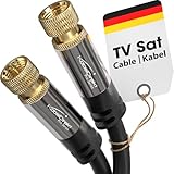 KabelDirekt – SAT Kabel, Koaxialkabel Internet, Satellitenkabel – TV Kabel/Fernsehkabel mit F-Stecker, bruchfestem Metallstecker und mehrfach geschirmt – 0,5 m (für Radio, DVB-T2, DVB-C, DVB-S2)