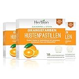 Herbion Naturals Zuckerfreie Hustentropfen mit natürlichem Orangengeschmack, natürliche Orange, (3er Pack), 54 Lutschtabletten