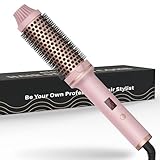 Warmluftbürste Haarstyling 38 mm Volumen Thermal Brush Lockenbürste1.5 in, Volumen Haar Kamm Rundbürste,Hot Brush LCD-Anzeige 120-210℃,Dual Spannung Stylingbürsten für Reise, Geschenke für Frauen