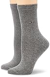Tommy Hilfiger Damen Th Women Casual 2p Socken, Blickdicht, Grau Middle Grey Melange, 39 -42
