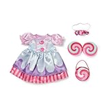 Baby Born Bonbon-Outfit mit Kleid, Tasche, Brille und Haarband für 43cm Puppe