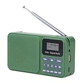 Diyeeni Solar Powered DAB Radio, Lautsprecher, USB -Musikwiedergabe, 8H -Akkulaufzeit, 3W Stereo, mit QN8035 -Chip, für V5.0 und Solarpanel Ladung