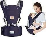 Babytrage Neugeborene mit Hüftsitz 3in1 Babytrage Ergonomisch Atmungsaktiver und weicher Babybauchtragen für Baby 0-36 Monate, Babyrückentragen 0-18Kg