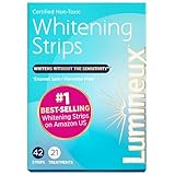 Lumineux Teeth Whitening Strips - Zahnaufhellung Strips Peroxidfrei Weiße Zähne Bekommen ohne Empfindliche Zähne - Zahn Whitening Zertifiziert Ungiftig - Zahnaufheller Stripes für 21x Zahnbleaching