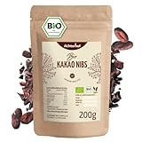 Kakaonibs Bio 200g | aus der Criollo Kakao-Bohne | ohne Süßungsmittel | für Schokomuffins, Schokoglasuren, eine heiße Schokolade & als Zugabe in Porridges, Müslis & Co | vom Achterhof