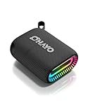 OHAYO Bluetooth Lautsprecher Mini Bluetooth Box mit RGB Licht, Kleine Musikbox mit Bluetooth 5.3, 24H Akku, IPX7 Wasserdicht, Outdoor Lautsprecher für iPhone, Draußen, Party, Schwarz