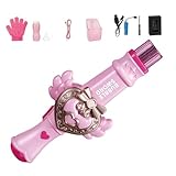 Oxxggkao Automatische Seifenblasenmaschine mit Lichtshow, Seifenblasenpistolen für Kinder