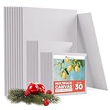 Zenacolor Leinwand Zum Bemalen 3 Größen (30 Stück) - Leinwände Set 280 g/m² 100% Baumwolle - Für Acrylfarbe, Ölmalerei, Gouache