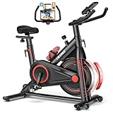 2025 NEU Heimtrainer Fahrrad mit App, CHAOKE Profi Ultra-Leiser Ergometer Heimtrainer mit Magnetwiderstand, Superweichem und Atmungsaktivem Sitz, Indoor-Hometrainer mit Y-Stabil-Basis, Bis 160KG