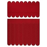 HDFHDF 32 Stück dachpappe schindeln dachschindeln für vogelhaus Wasserdichte Dachplatte Rückkleber Selbstkleber nicht gewebt Wollfilz (Großes Rot)