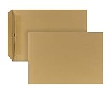 POSTHORN Versandtasche C5 (500 Stück), selbstklebende Versandtaschen ohne Fenster, braune Versandtaschen für die tägliche Korrespondenz, Geschäftspost und Co., 229 x 162 x1mm, 90g/m², Mittel