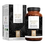 Maca Kapseln hochdosiert - Maca 20:1 Extrakt mit Tribulus terrestris, Cordyceps, Bockshornklee, Zink, Ginseng, Safran, Selen - 90 Kapsel Heldenkraft für Männer