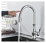 Schwarzer Küchenarmatur mit herausziehbarem Sensor, empfindlicher Touch-Control-Wasserhahn, Mixer for die Küche, Touch-Sensor, Küchenmischbatterie (Color : Chrome-Sensor)